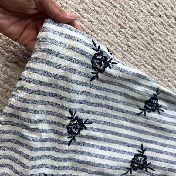 Entro Embroidered Bohemian Striped Floral Top - Picture 8 of 8